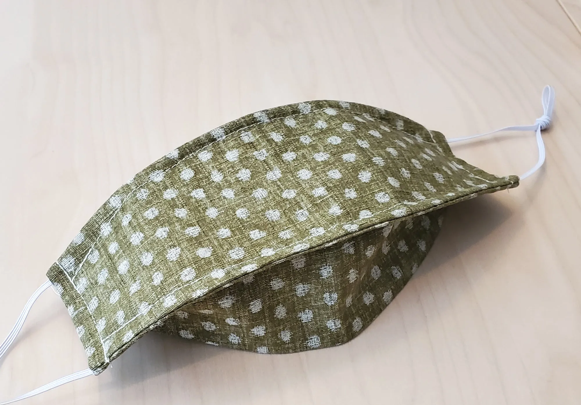 Origami Mask - Japanese Dobby Dot Green