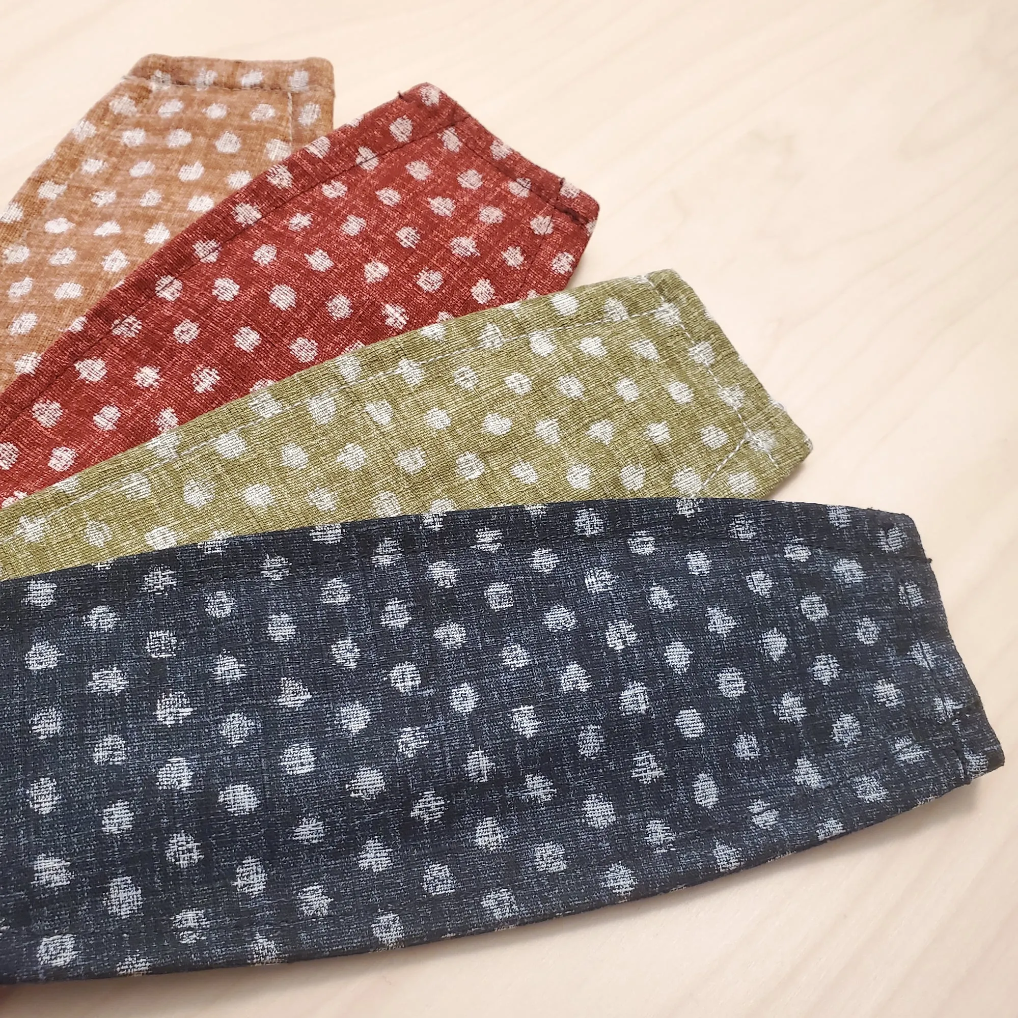 Origami Mask - Japanese Dobby Dot Green
