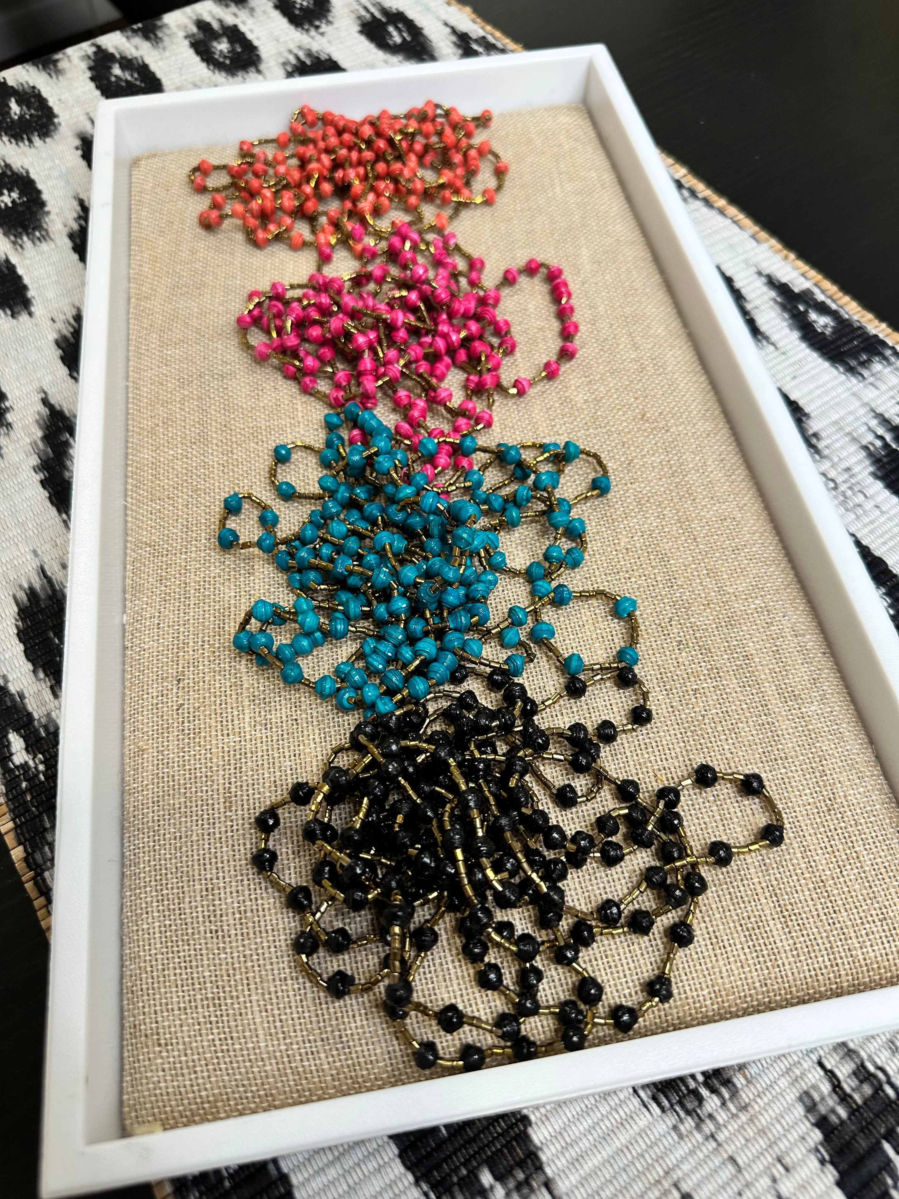 Paper Rope Necklace {papaya}