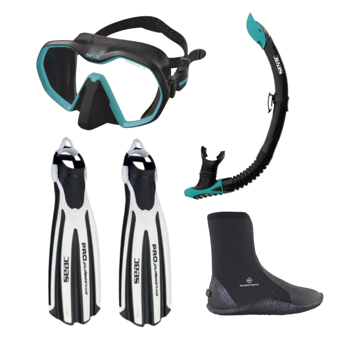 SEAC Deluxe Scuba Fin Package